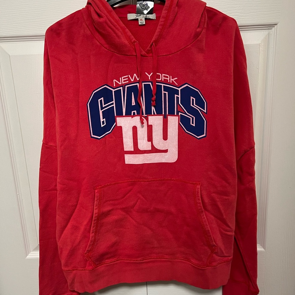 Junk Food Clothing Official Red & Blue New York Giants NFL Hoodie | Size XL